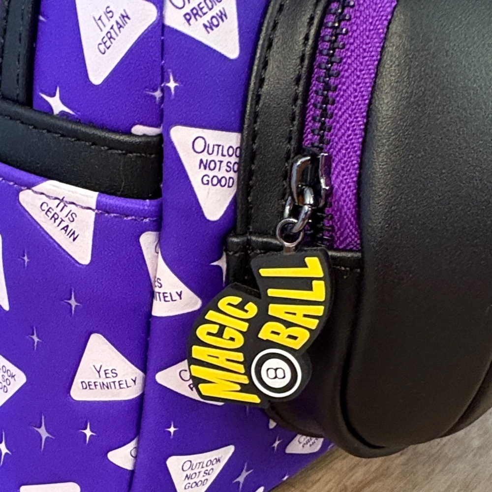 Loungefly Purple and Black Magic 8-Ball Backpack - Picture 4 of 12